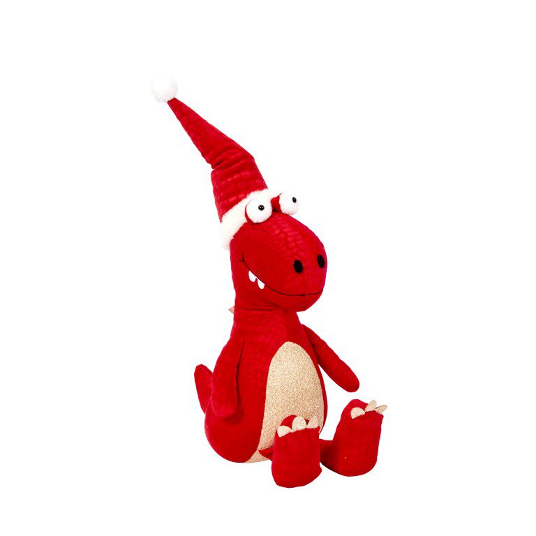 Three Kings Sitting Christmas Dinosaur Decoration – Red 5050642092487